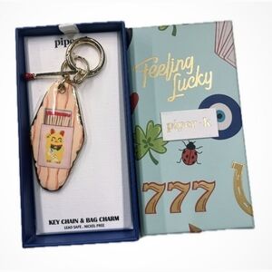 Piper K Matchbox with Maneki Neko Lucky Fortune Cat Keychain Bag Charm